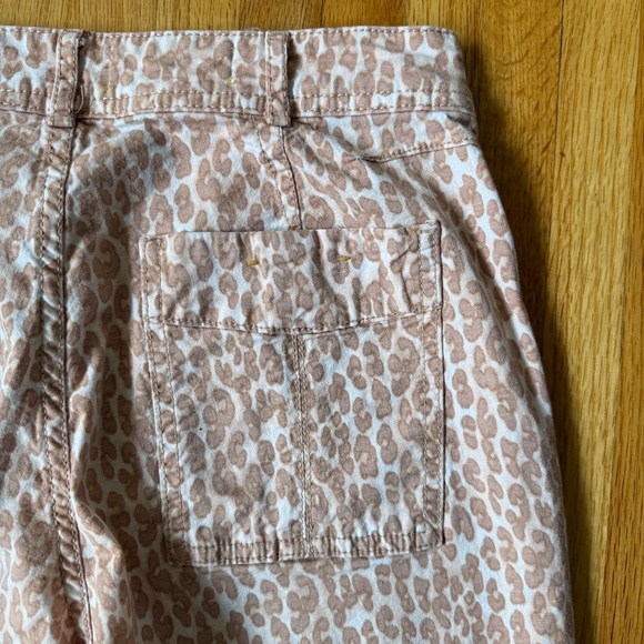 Anthropologie Tan Leopard Print Straight Leg Pants - Picture 7 of 8
